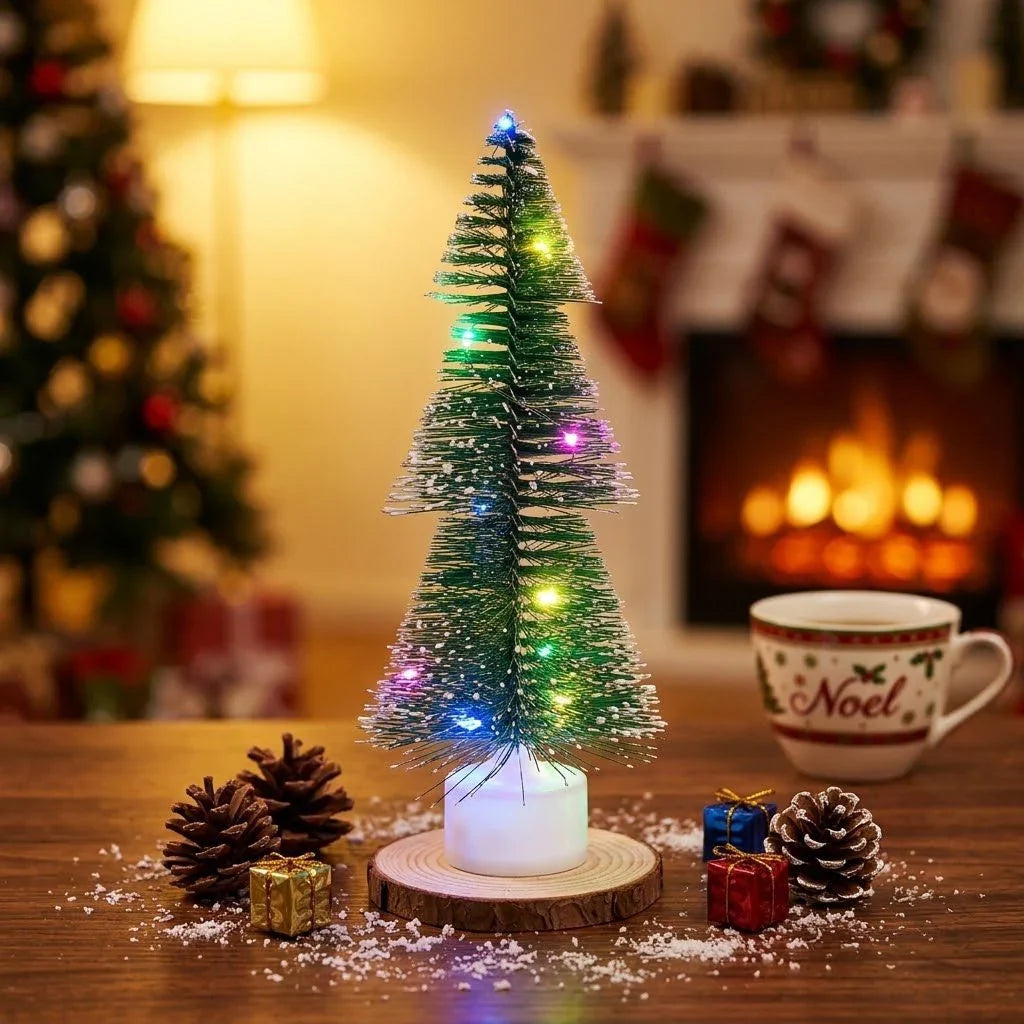 Mini Tabletop Christmas Tree Warm White LED & Compact