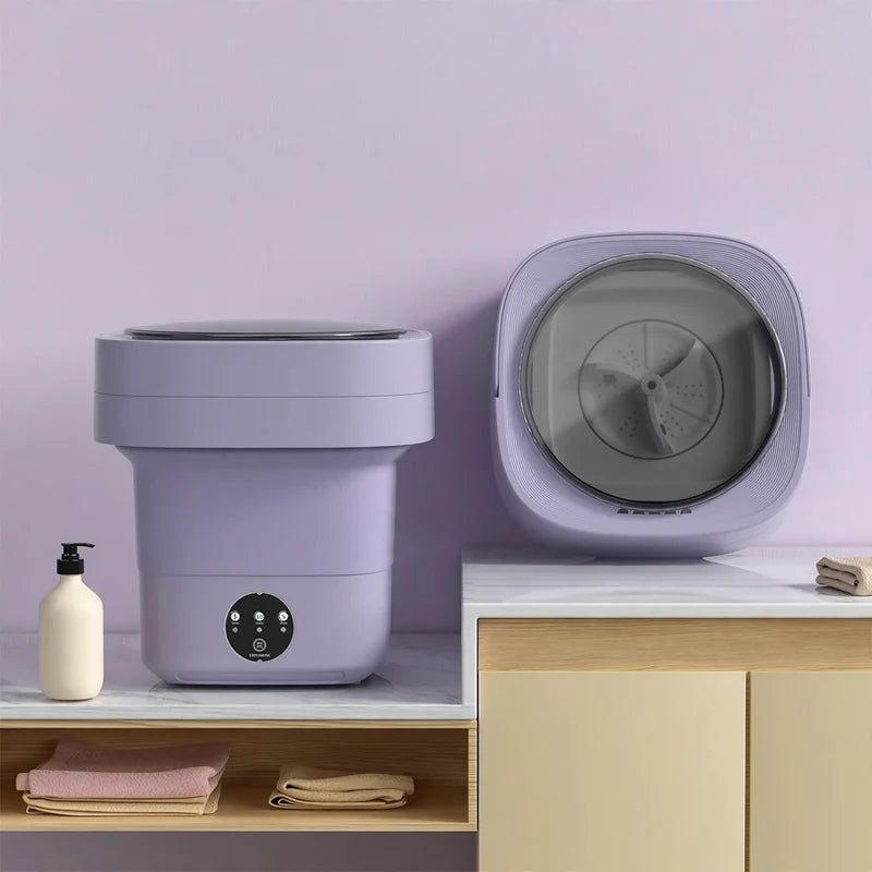 Mini Washing Machine Foldable Space-Saving 8 L Capacity