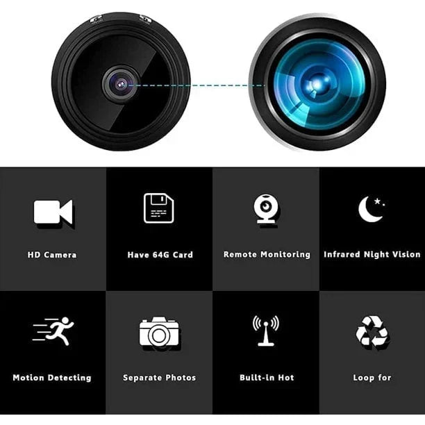 Mini Wireless Camera 1080p HD Night Vision