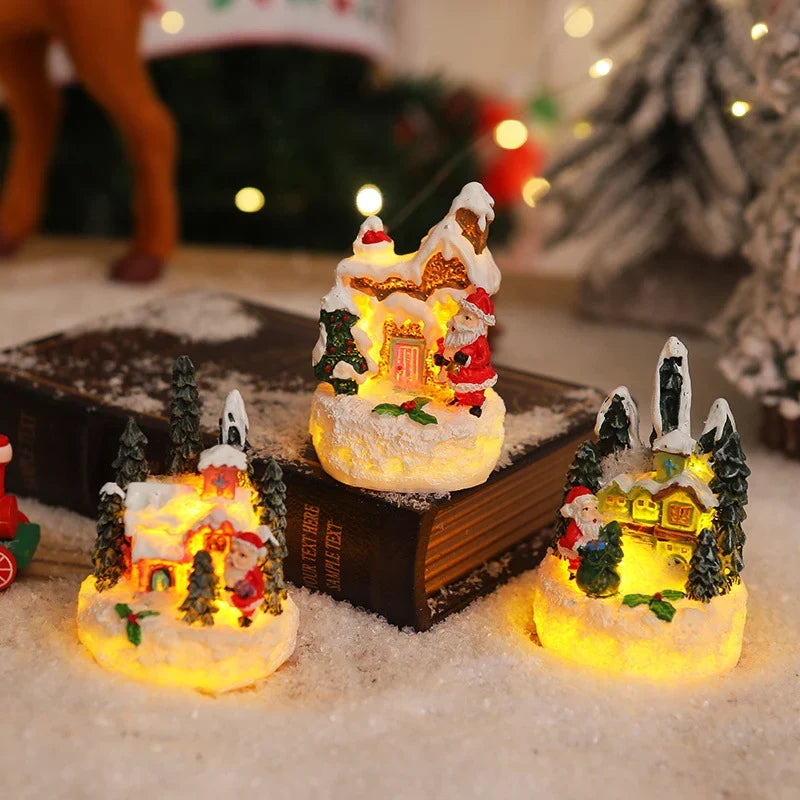 Miniature Snow Scene Handcrafted Soft LED & Battery-Free