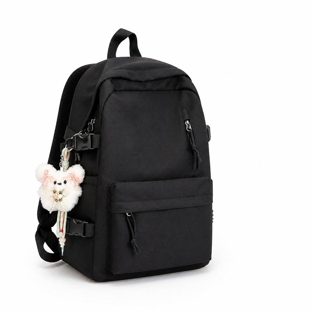 Minimalist Multi-Compartment School Backpack (Padded Straps & Breathable Back)