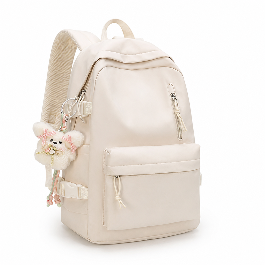 Minimalist Multi-Compartment School Backpack (Padded Straps & Breathable Back)