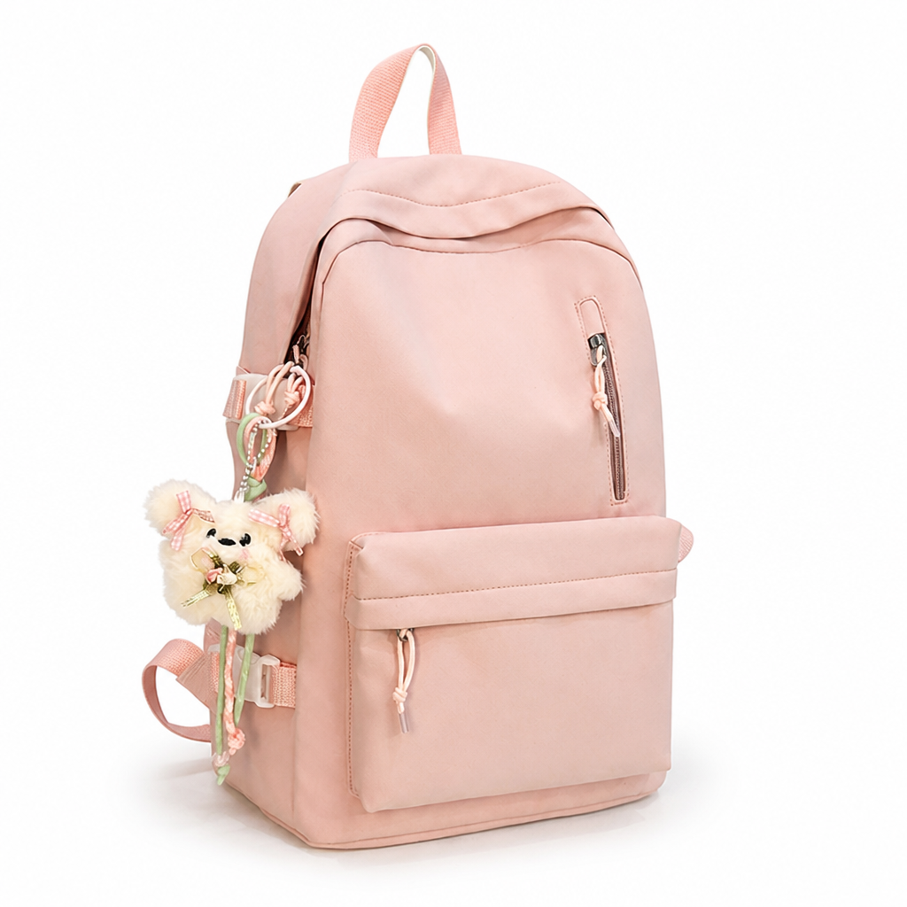 Minimalist Multi-Compartment School Backpack (Padded Straps & Breathable Back)