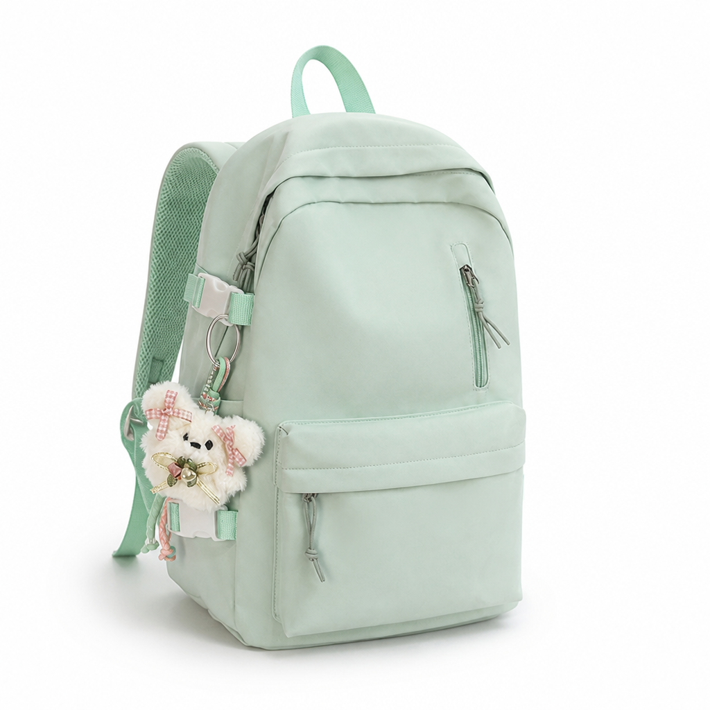 Minimalist Multi-Compartment School Backpack (Padded Straps & Breathable Back)