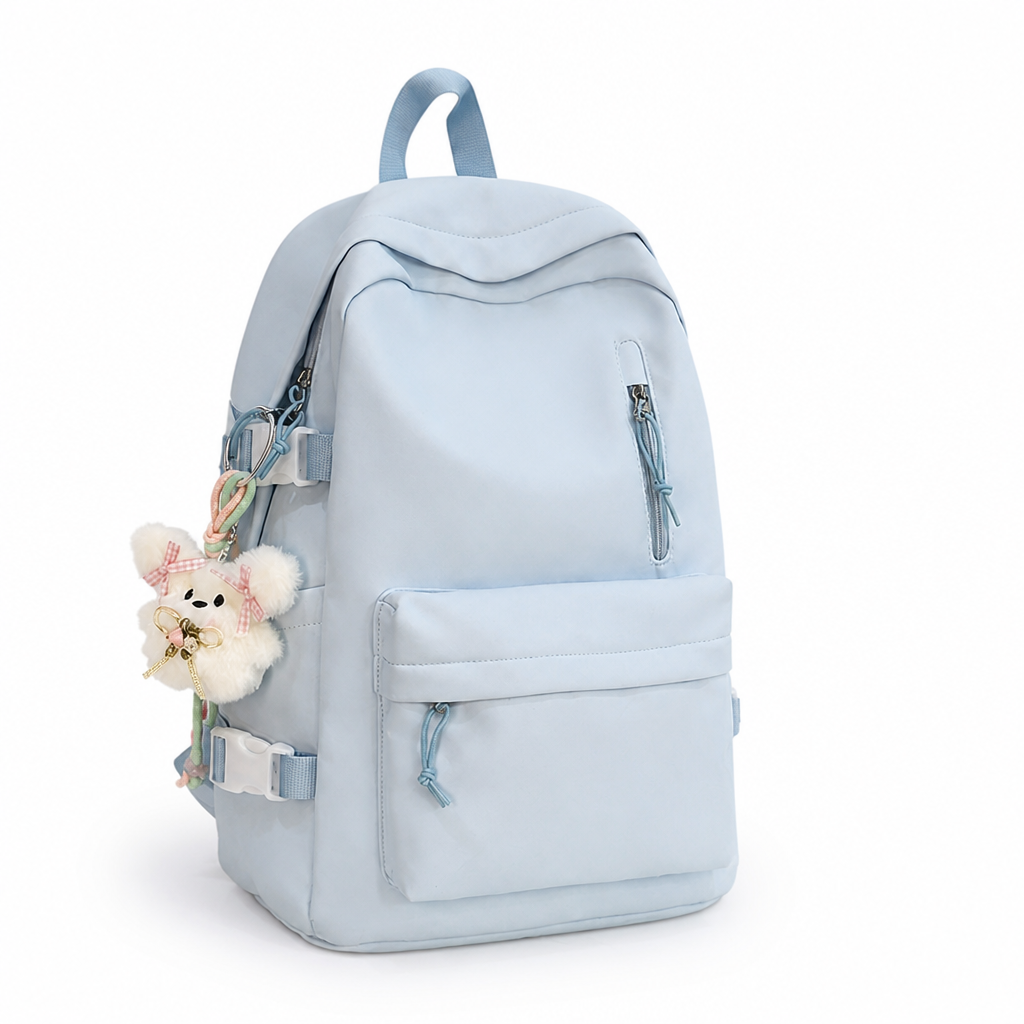 Minimalist Multi-Compartment School Backpack (Padded Straps & Breathable Back)