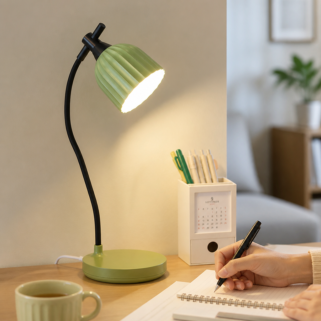 Minimalist Round USB-Powered Dimmable LED Table Lamp