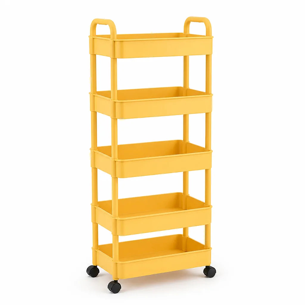 Mobile Organizer Cart Space-Saving Multiple Tiers 360° Locking Casters