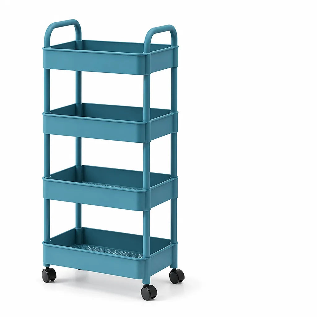 Mobile Organizer Cart Space-Saving Multiple Tiers 360° Locking Casters
