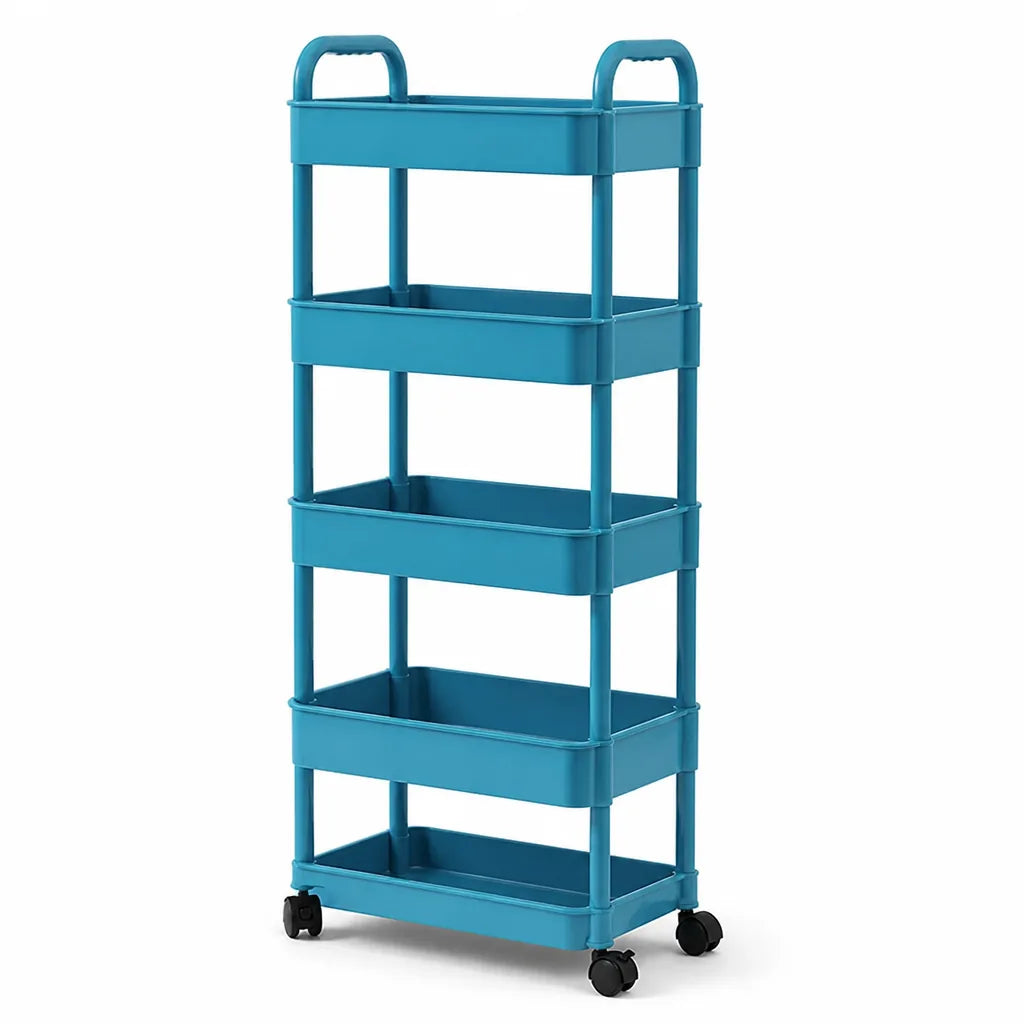 Mobile Organizer Cart Space-Saving Multiple Tiers 360° Locking Casters