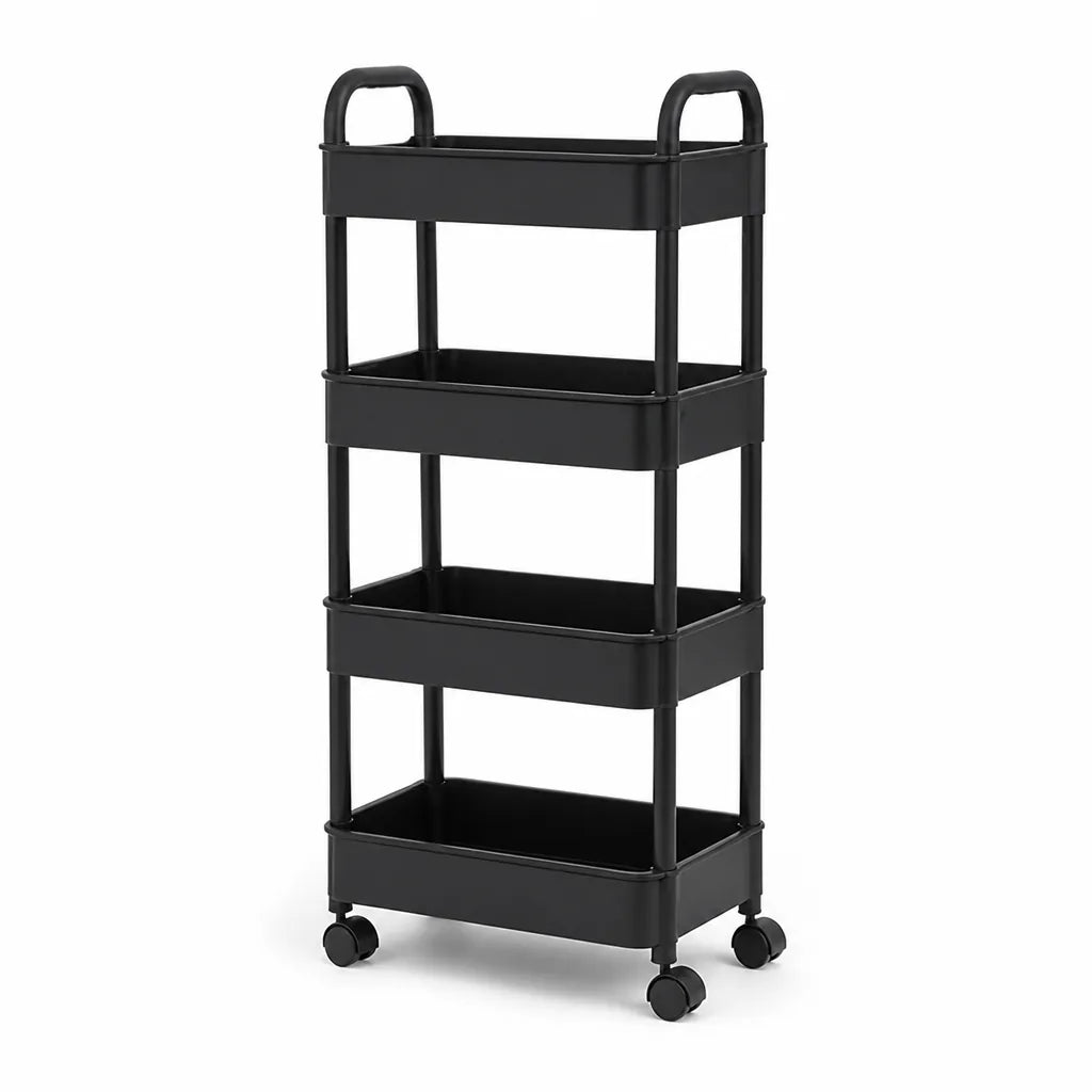 Mobile Organizer Cart Space-Saving Multiple Tiers 360° Locking Casters