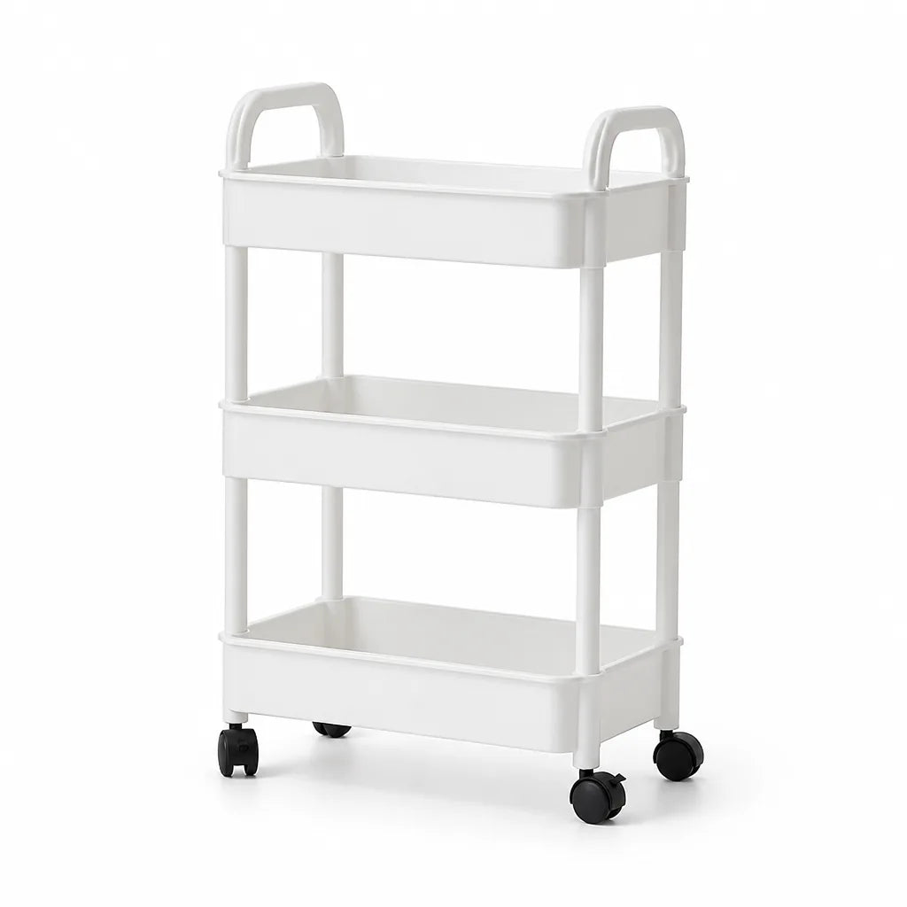 Mobile Organizer Cart Space-Saving Multiple Tiers 360° Locking Casters