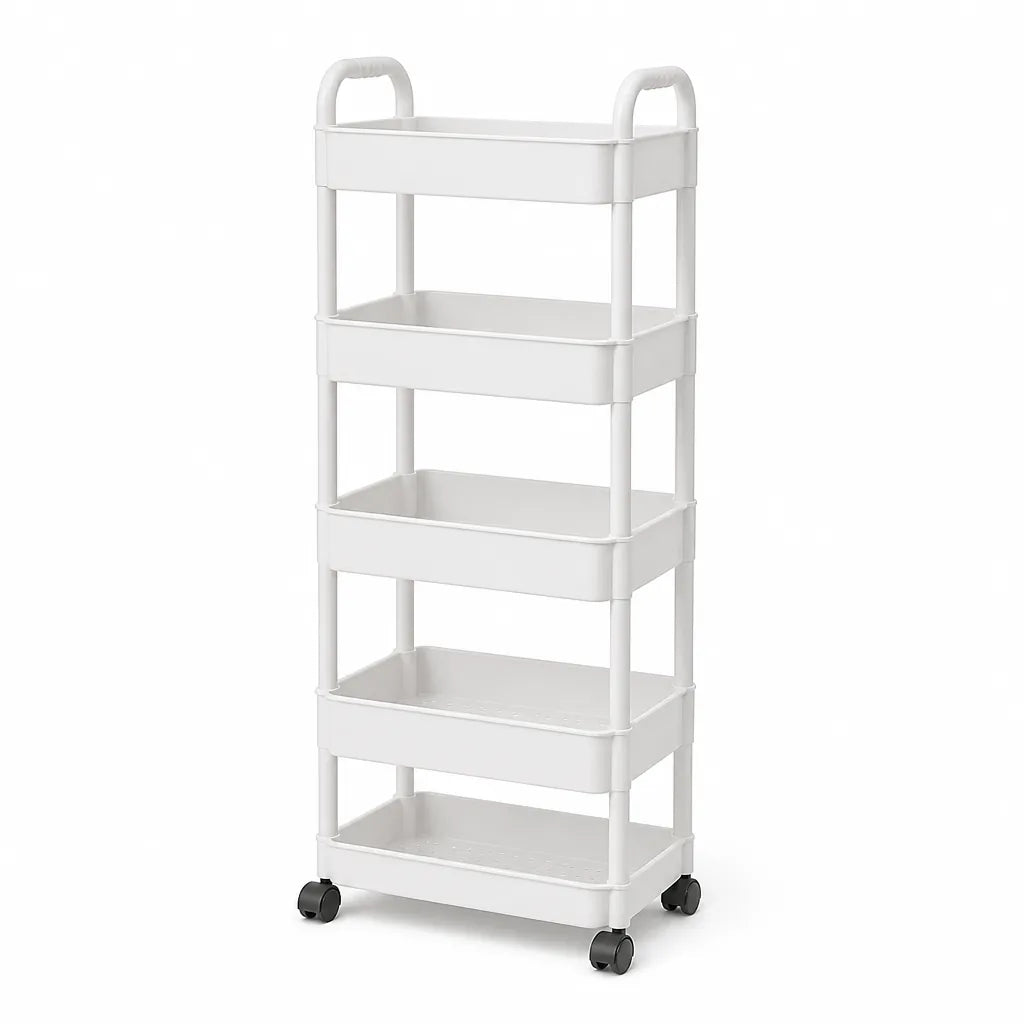 Mobile Organizer Cart Space-Saving Multiple Tiers 360° Locking Casters