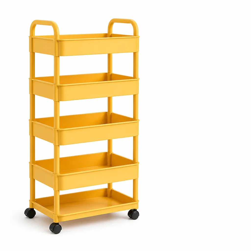 Mobile Organizer Cart Space-Saving Multiple Tiers 360° Locking Casters