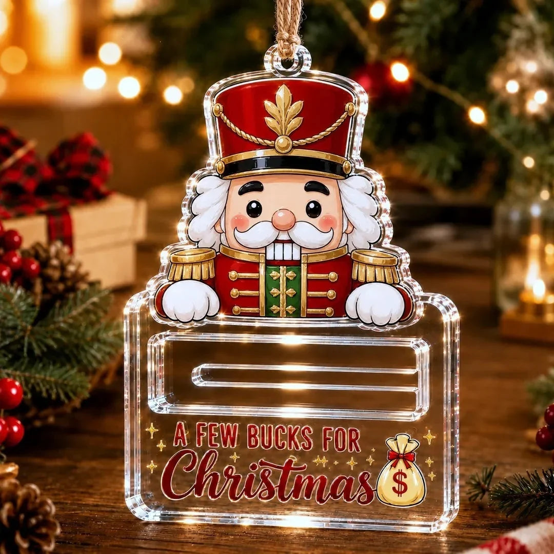 Money Gift Holder Snowman Design Transparent Plastic