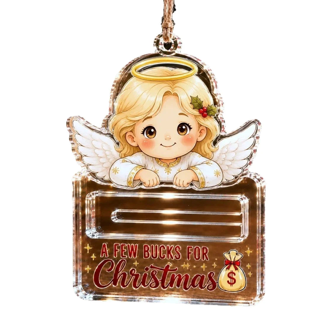 Money Gift Holder Snowman Design Transparent Plastic