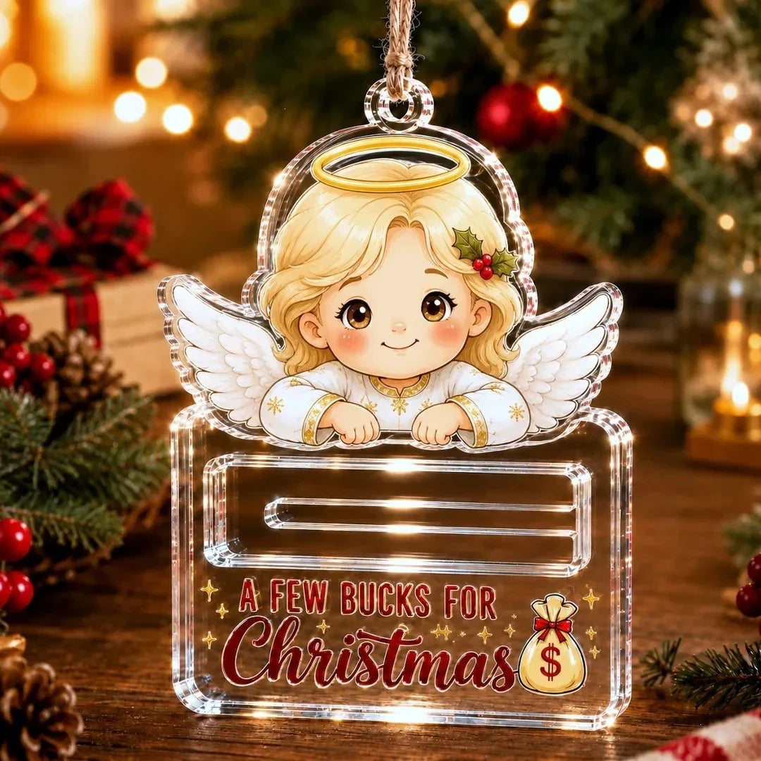 Money Gift Holder Snowman Design Transparent Plastic