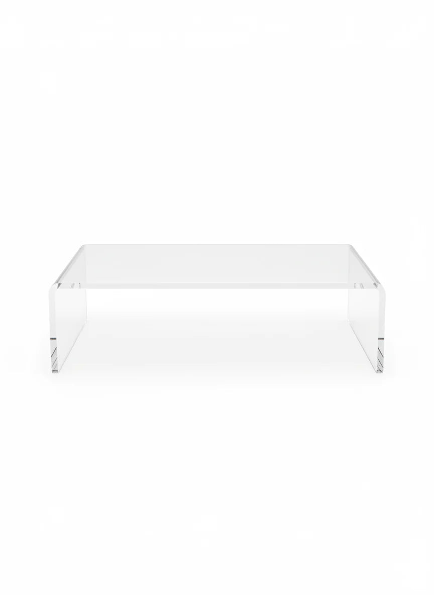 Monitor Riser Clear Acrylic Under-Desk Storage