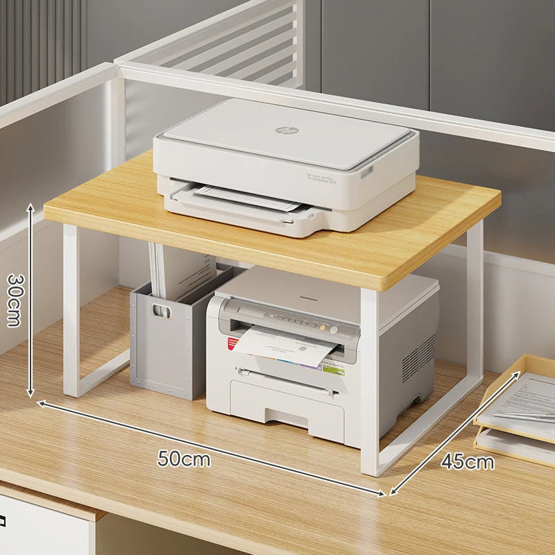 Monitor Stand Under-Shelf Storage Cable Routing Support
