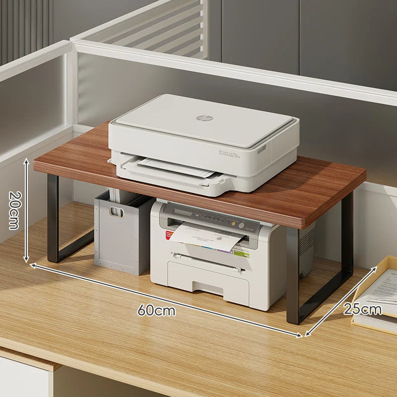 Monitor Stand Under-Shelf Storage Cable Routing Support