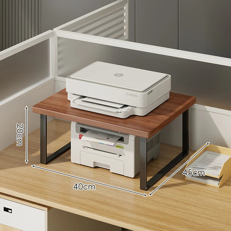 Monitor Stand Under-Shelf Storage Cable Routing Support
