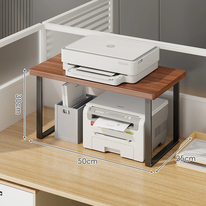 Monitor Stand Under-Shelf Storage Cable Routing Support