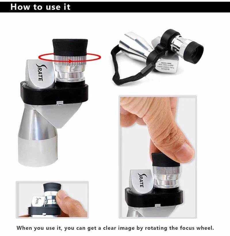 Monocular Telescope 8X Magnification Phone Camera Adapter