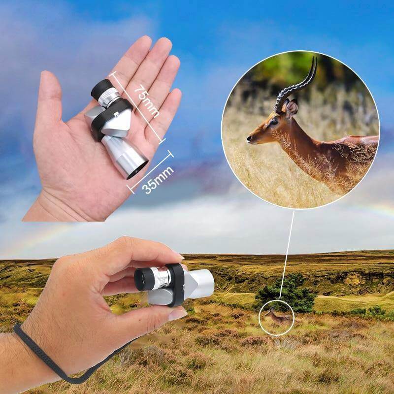 Monocular Telescope 8X Magnification Phone Camera Adapter
