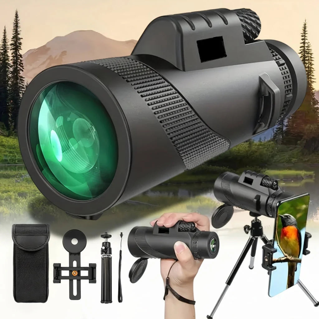 Monocular Telescope Multi-Coated HD Optics Phone Mount
