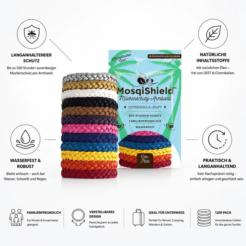 Mosquito Repellent Bracelet Waterproof & Natural 24 Pack
