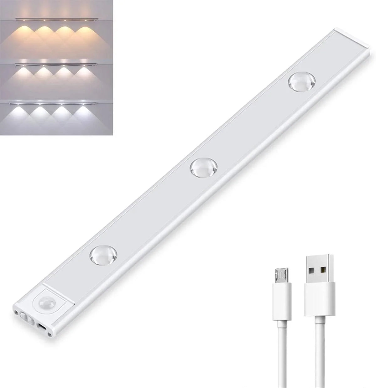 Motion Sensor LED Light USB Rechargeable Stepless Dimming