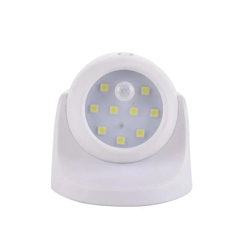 Motion Sensor Spotlight 360 Degree Rotatable Battery-Powered & Weatherproof