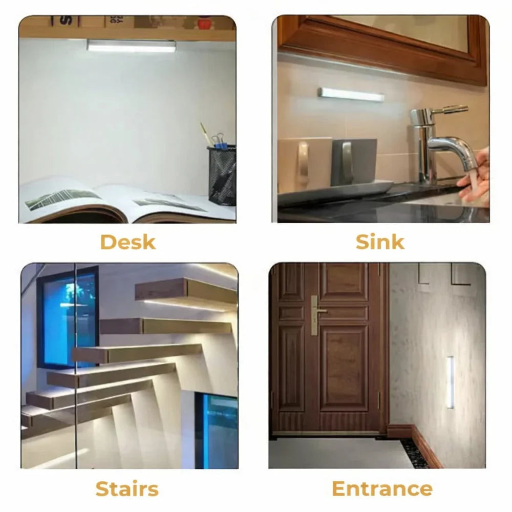 Motion Sensor Wall Light USB Rechargeable Warm Nightlight