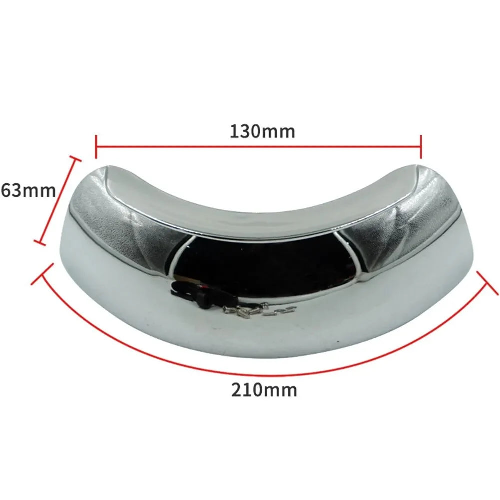 Motorcycle Blind Spot Mirror 180-Degree Parabolic Center-Mount