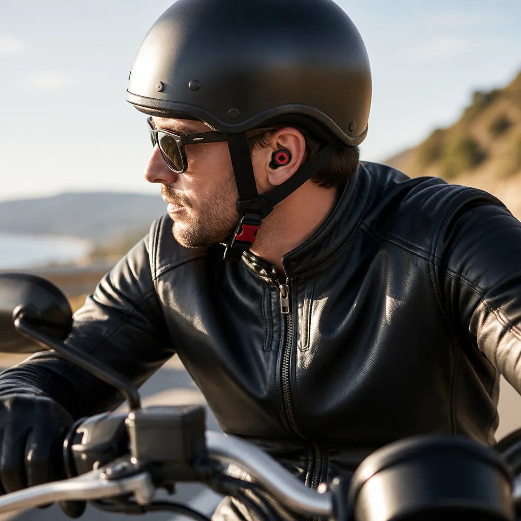 Motorcycle Earplugs Wind Noise Reduction Silicone Set of 2