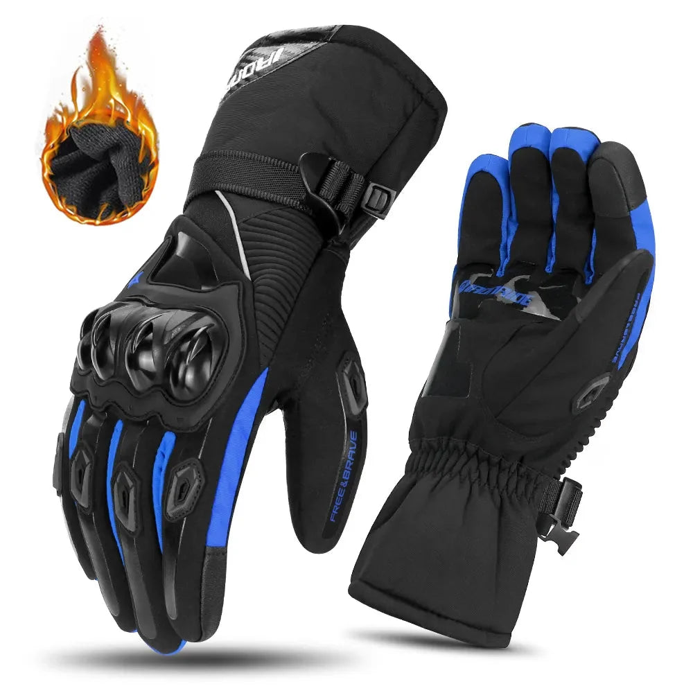 Motorcycle Gloves Waterproof Insulated Reflective Details
