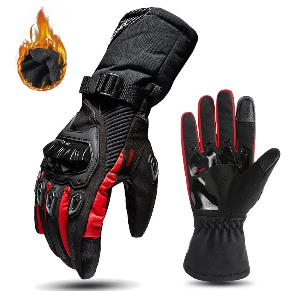 Motorcycle Gloves Waterproof Insulated Reflective Details