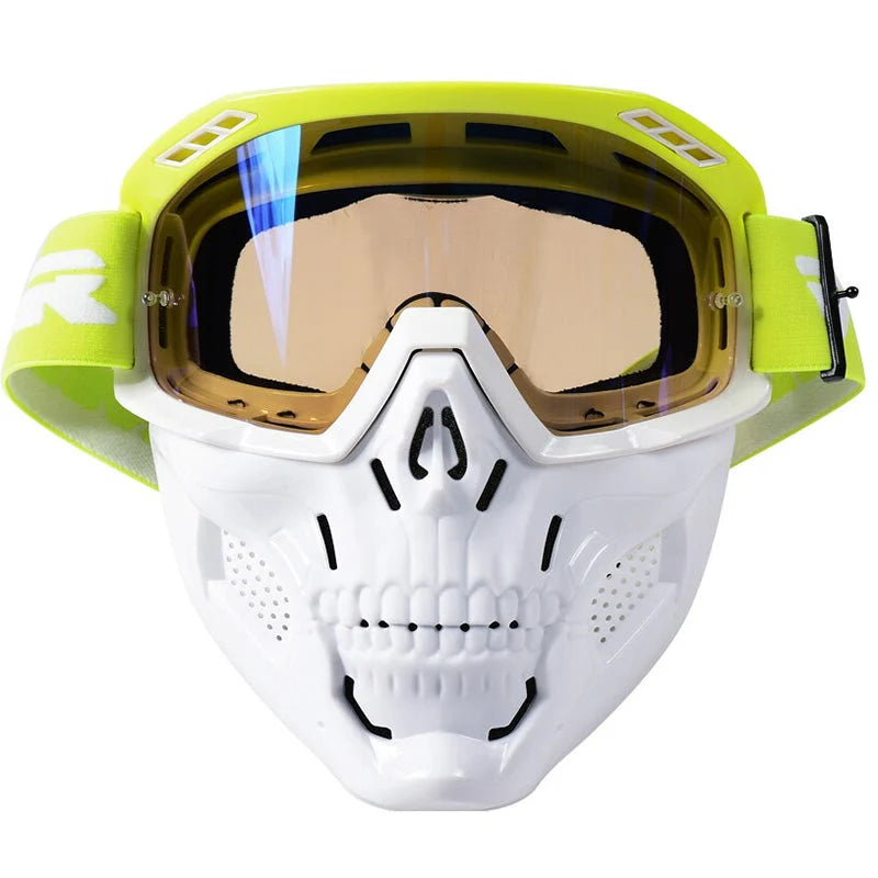 Motorcycle Goggles Impact-Resistant Lens Removable Filter Mask