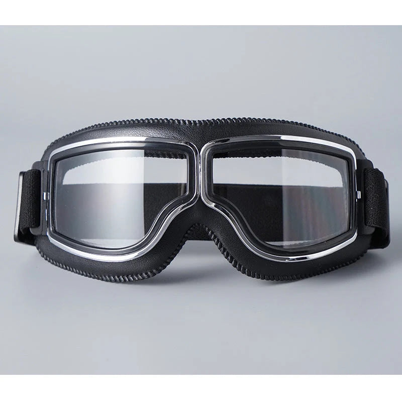 Motorcycle Goggles Scratch-Resistant Impact-Resistant Lenses Adjustable Strap