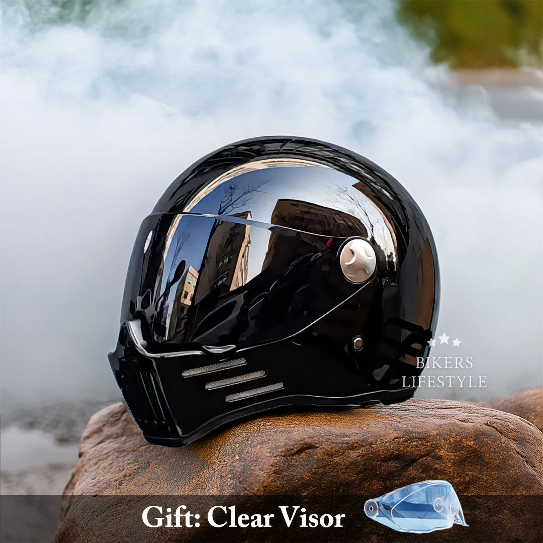 Motorcycle Helmet Full Face DOT & ECE Approved Dark Visor Ventilated Design