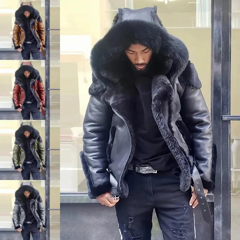 Motorcycle Jacket Windproof Polyurethane Water-Resistant Long Sleeves