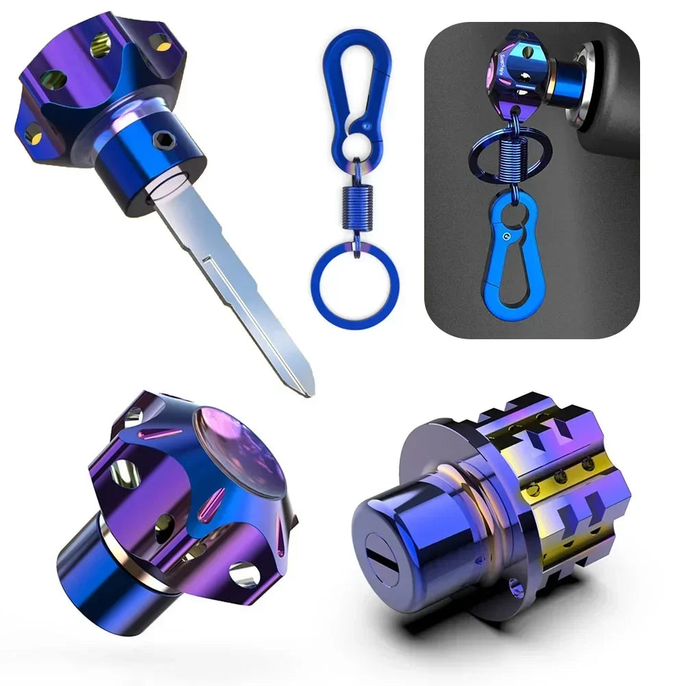 Motorcycle Key Cover Aluminum Alloy With Keychain Clip
