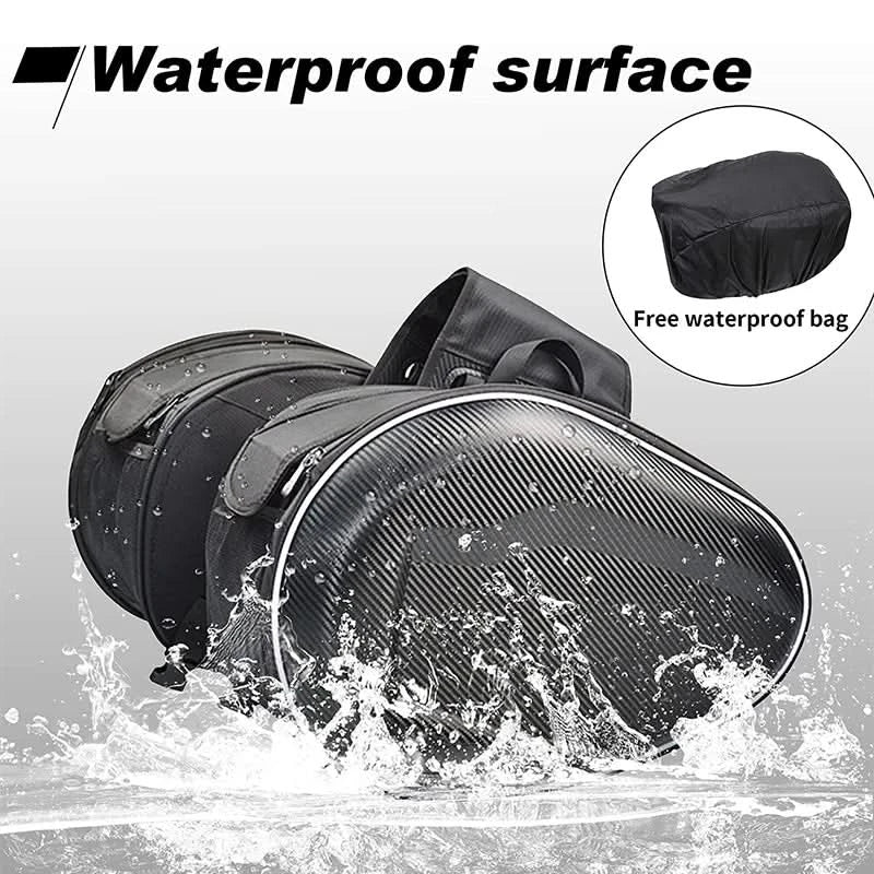 Motorcycle Saddlebags Waterproof 15.3 Gallon With Rain Covers