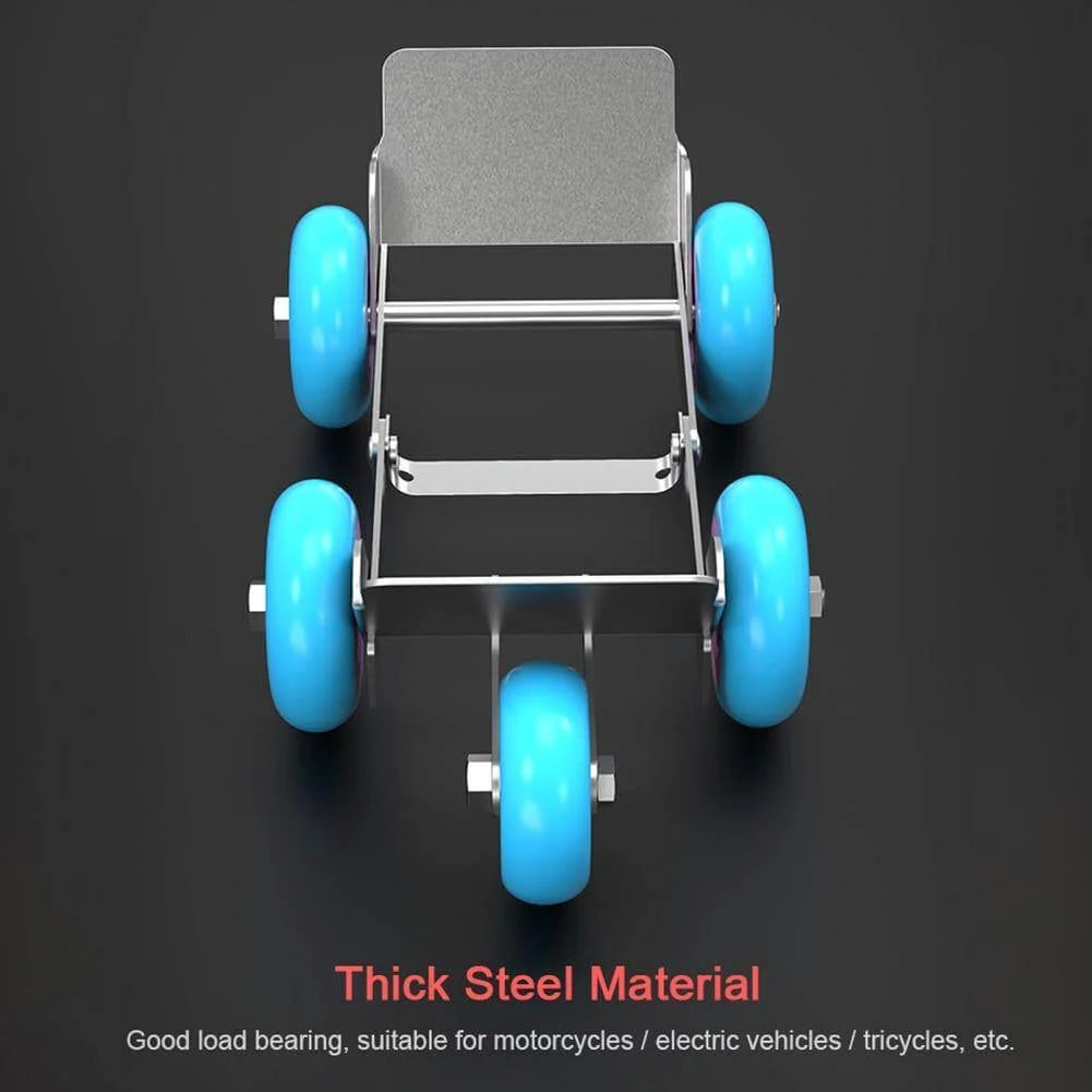 Motorcycle Tire Carrier Metal Anti-Slip Rubber Wheels