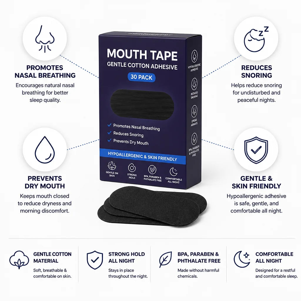 Mouth Tape Gentle Cotton Adhesive 30 Pack