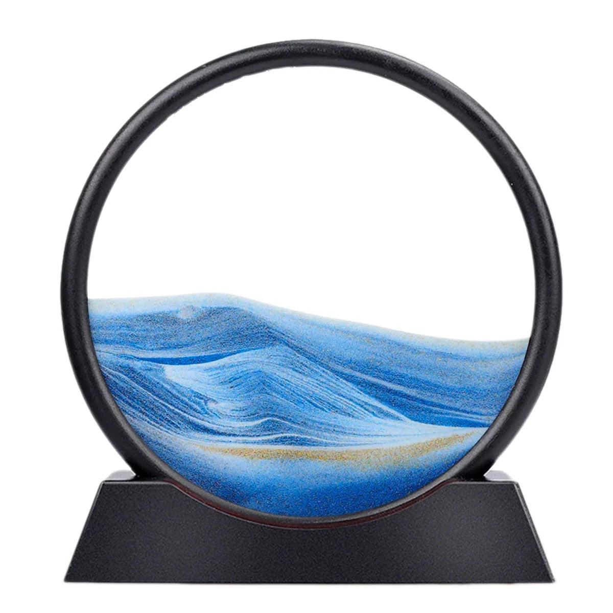Moving Sand Art Display 3D Flowing Landscape 7-Inch