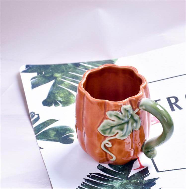 Mug & Bowl Set Ceramic Pumpkin-Shaped 2-Piece