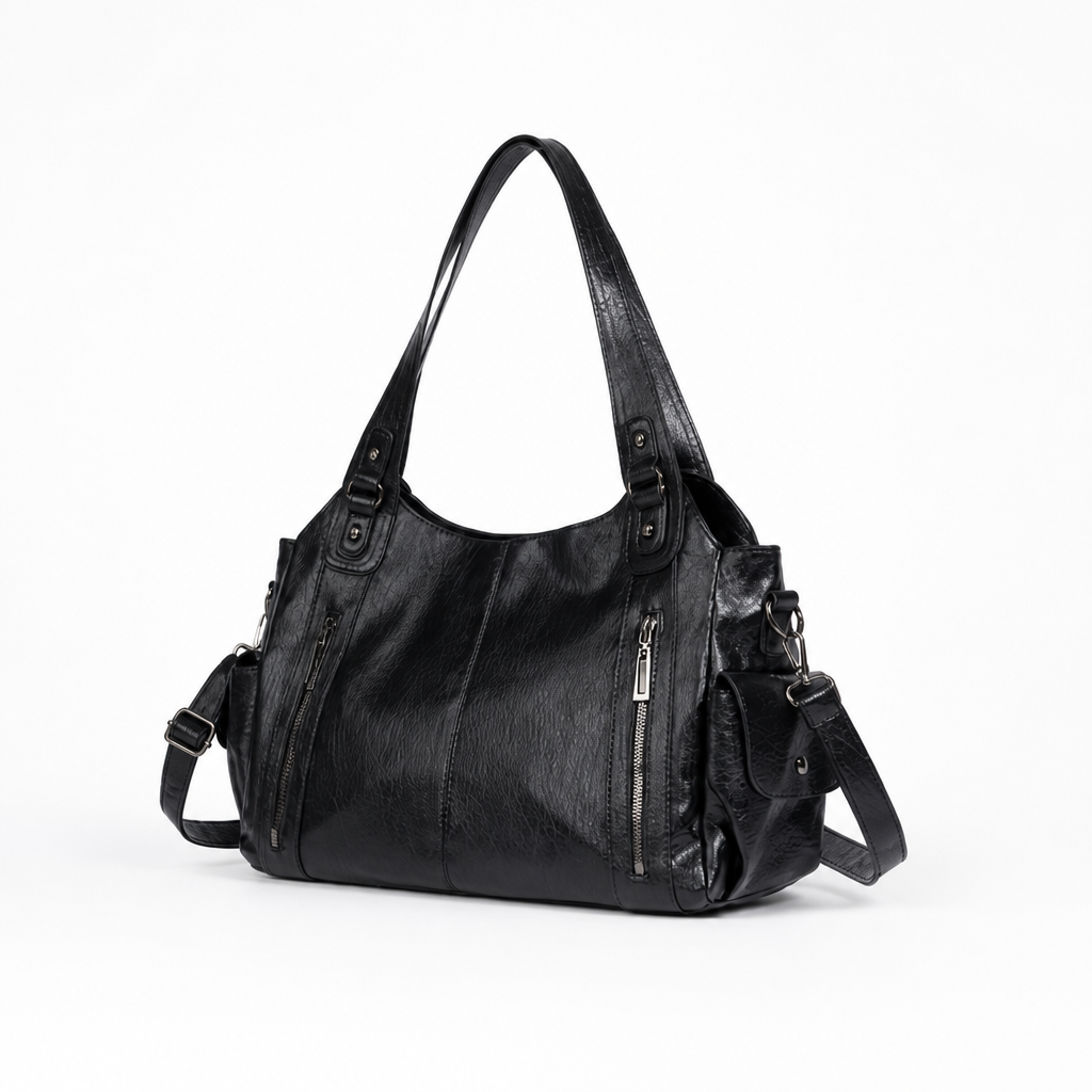 Multi-Compartment Detachable Shoulder Strap Handbag