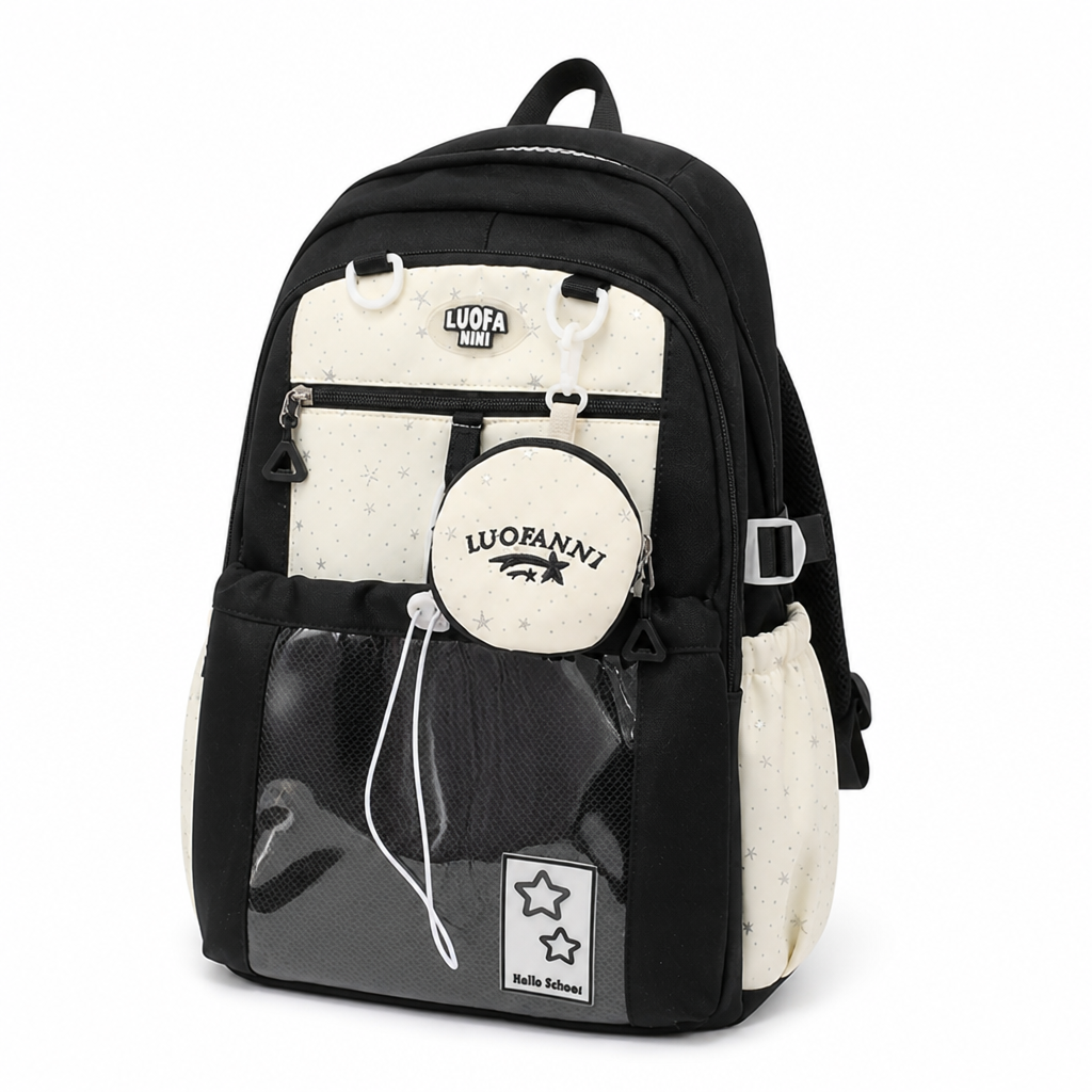 Multi-Compartment Padded Straps & Breathable Back School Backpack