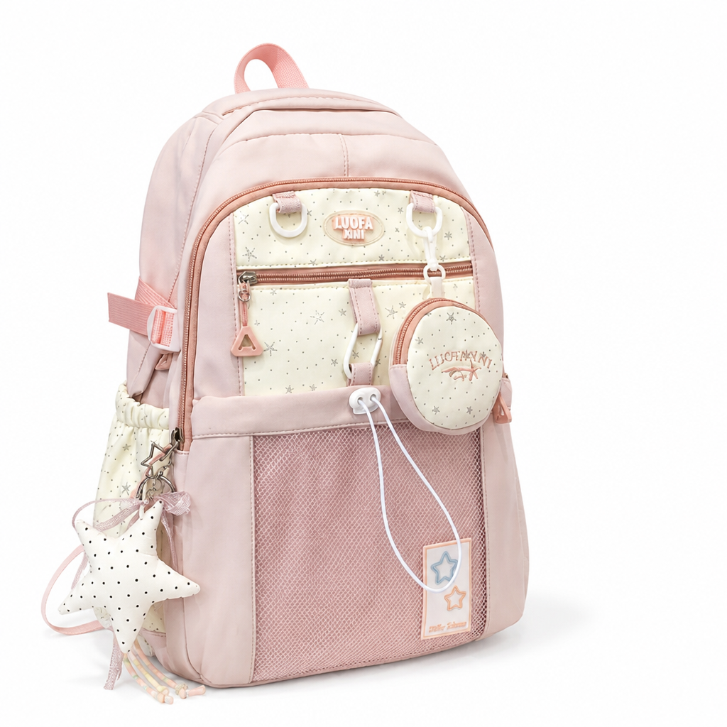 Multi-Compartment Padded Straps & Breathable Back School Backpack