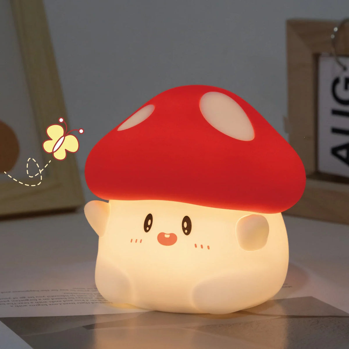 Mushroom Night Light Soft Silicone Warm LED Glow